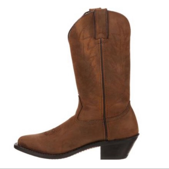 Durango Rustic Brown Leather Western Cowboy Boots - Picture 5 of 12